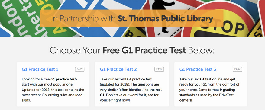 the G1 Practice Test